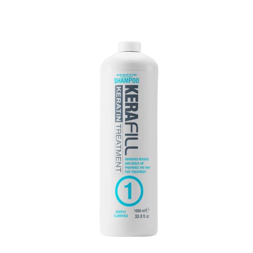 Keratin Purifying Shampoo 1000ml - Deep Cleaning & Straightening Hair Treatment for Keratin-Treated Hair | Scalp Care & Hair Repair | Ideal for Salon-Quality Results at Home | Perfect for Damaged, Frizzy & Color-Treated Hair