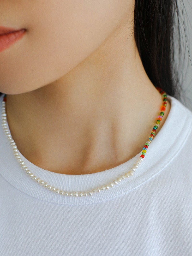 Elegant Colorful Beaded Pearl Necklace for Women | Fashion Jewelry Gift for Party, Wedding & Special Occasions