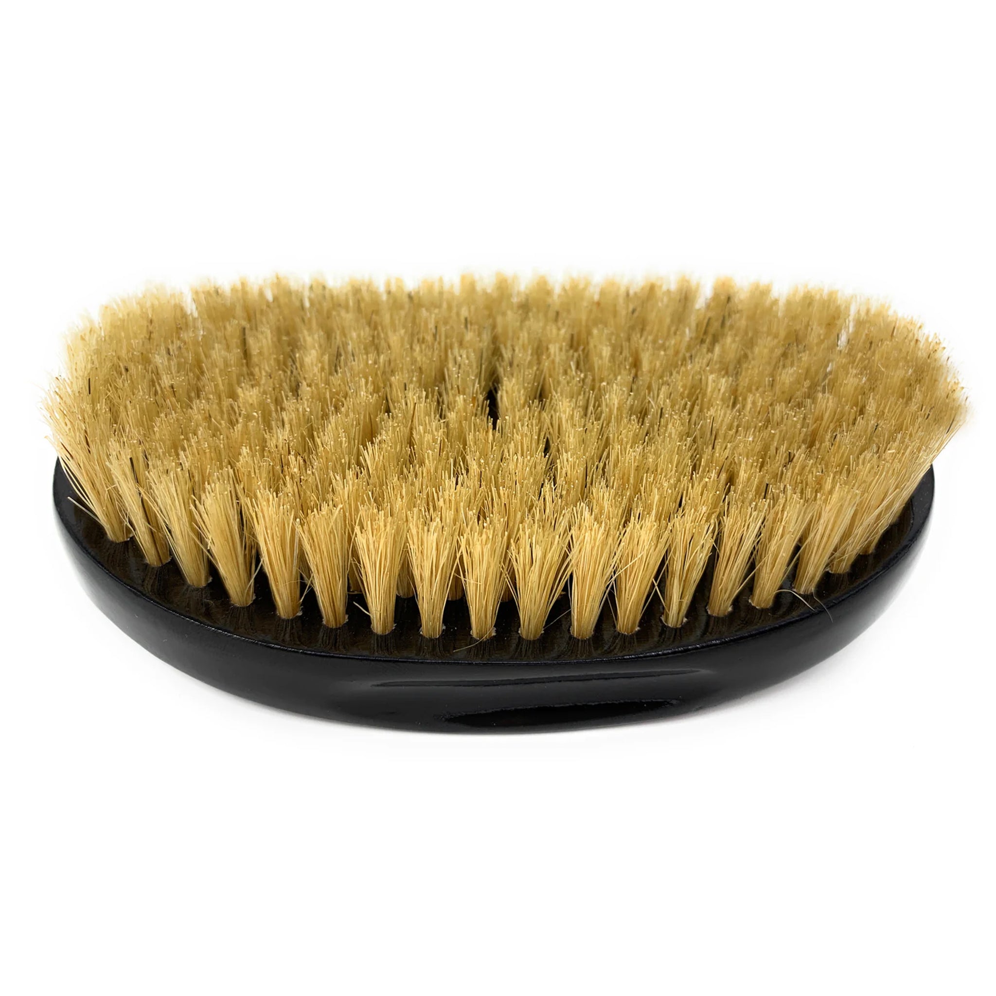 Scalpmaster Curved Oval Palm Boar Bristle Brush - Black (1 Pack) for Smooth Hair Styling & Scalp Massage - Perfect for Home & Salon Use