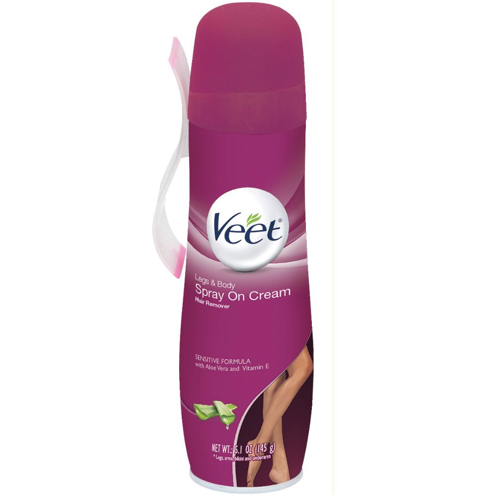 Veet Spray-On Hair Removal Cream for Legs & Body - 5.1 oz (12 Pack) | Fast & Painless Hair Removal | Smooth Skin for Summer, Beach & Special Occasions