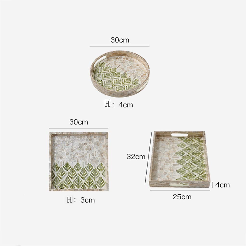 Elegant Handmade Beaded Serving Tray - Nordic Style Decorative Storage Tray for Fruits, Jewelry & Home Decor | Perfect for Bedroom, Living Room & Dining Table Display