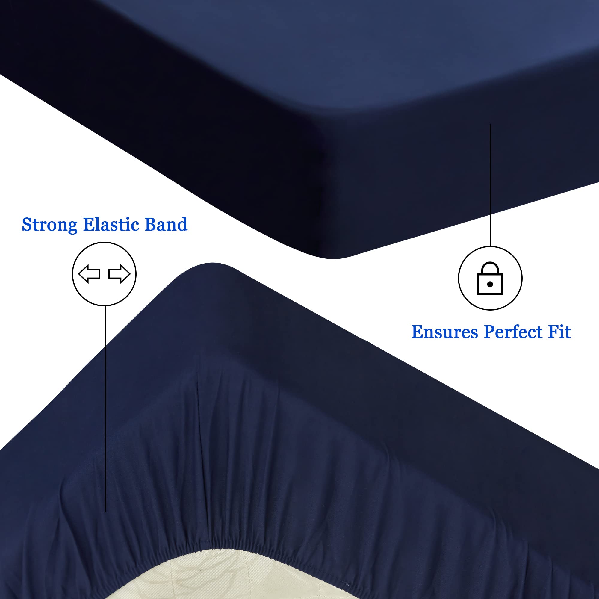 Waterproof Full Size Mattress Protector - Fitted Sheet Style with 18