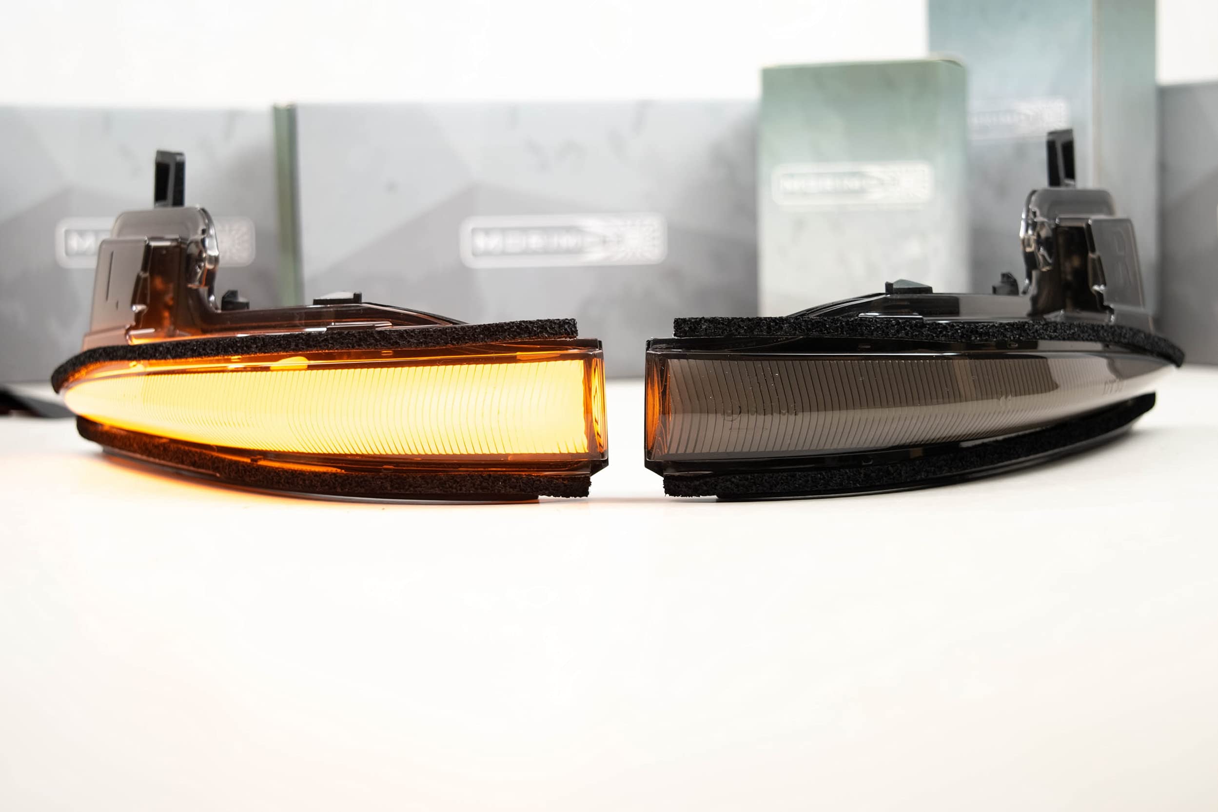 Morimoto XB LED Side Mirror Lights - Smoked Housing for Toyota Tacoma (2016-2021) | Plug & Play Installation | Front Amber LED Lights (LFM78) | Enhanced Visibility & Safety for Night Driving & Off-Road Adventures