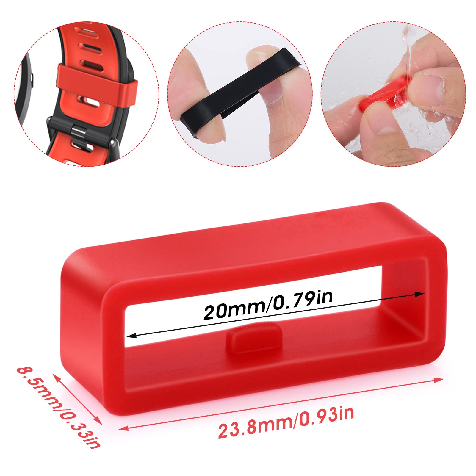Cobee Silicone Watch Band Holder - Replacement Strap Keeper for Smartwatches & Fitness Trackers - Secure Your Sports Watch During Workouts, Running & Outdoor Activities