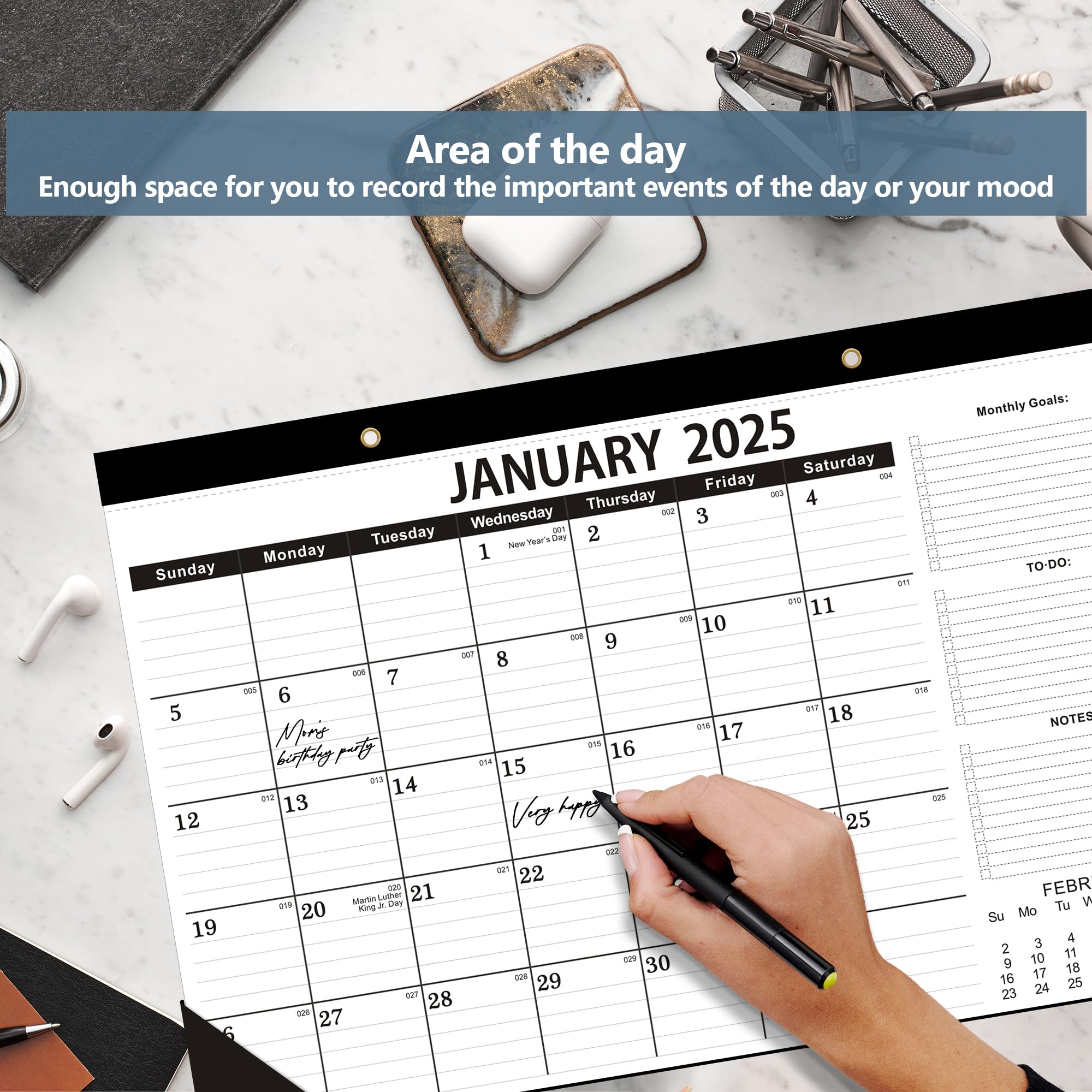 2025-2026 Large Desk Calendar (12x17