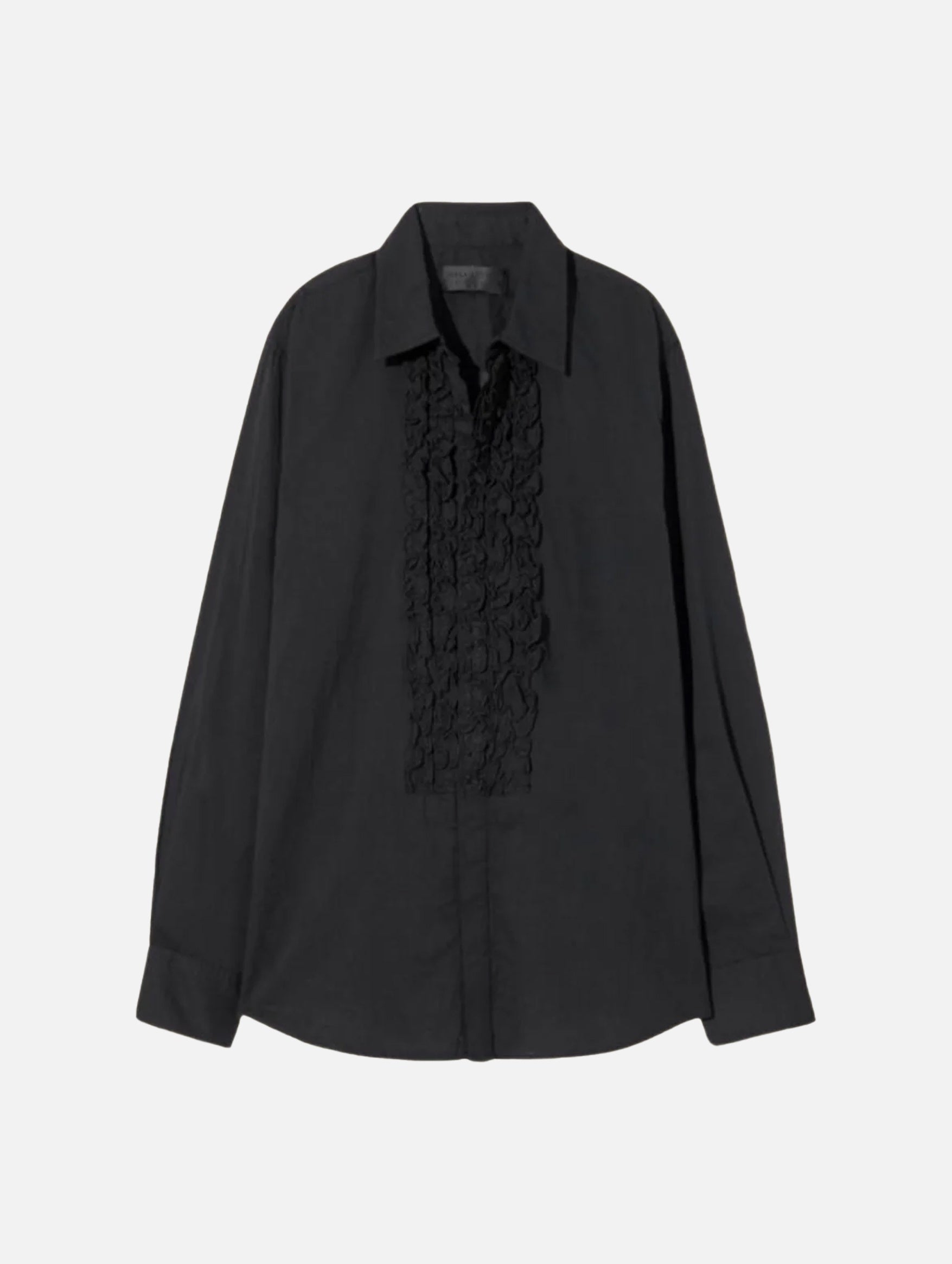 Nathael Black Ruffle Blouse for Women - Elegant & Stylish Top for Office, Party, and Date Night Outfits