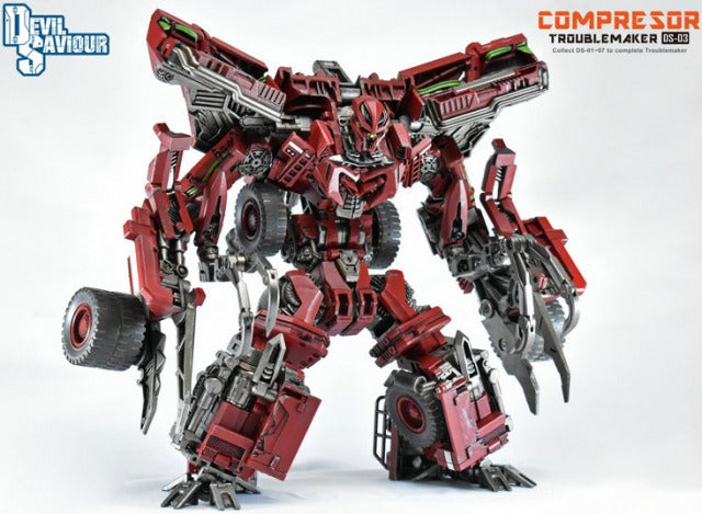 Devil Saviour DS 03 Compressor Trouble Maker Combiner - High-Quality Transformable Robot Toy for Collectors & Action Figure Enthusiasts | Perfect for Display, Play & Anime-Themed Decor