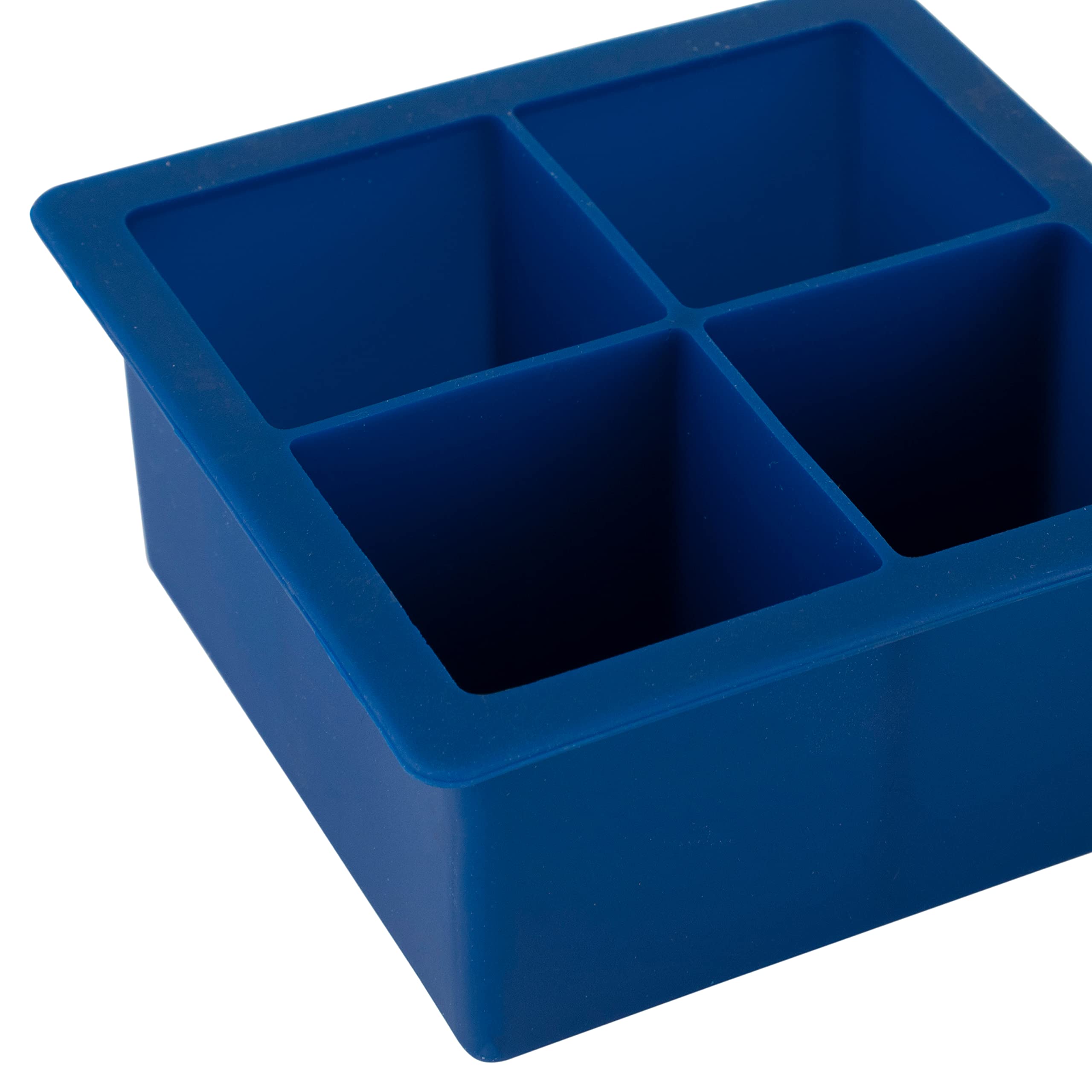 Tovolo Elements XL Ice Cube Tray Set of 2 - Silicone Ice Trays for Whiskey, Bourbon & Cocktails | Extra Large BPA-Free Cubes | Dishwasher Safe | Perfect for Home Bars, Parties & Entertaining | Blueberry