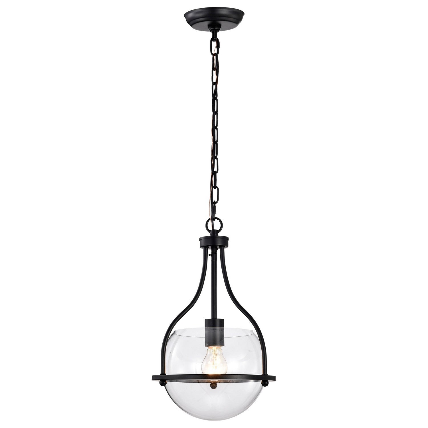 Amado 10 Inch Modern Pendant Light Fixture - Matte Black Finish for Kitchen Island, Dining Room, or Bedroom Lighting