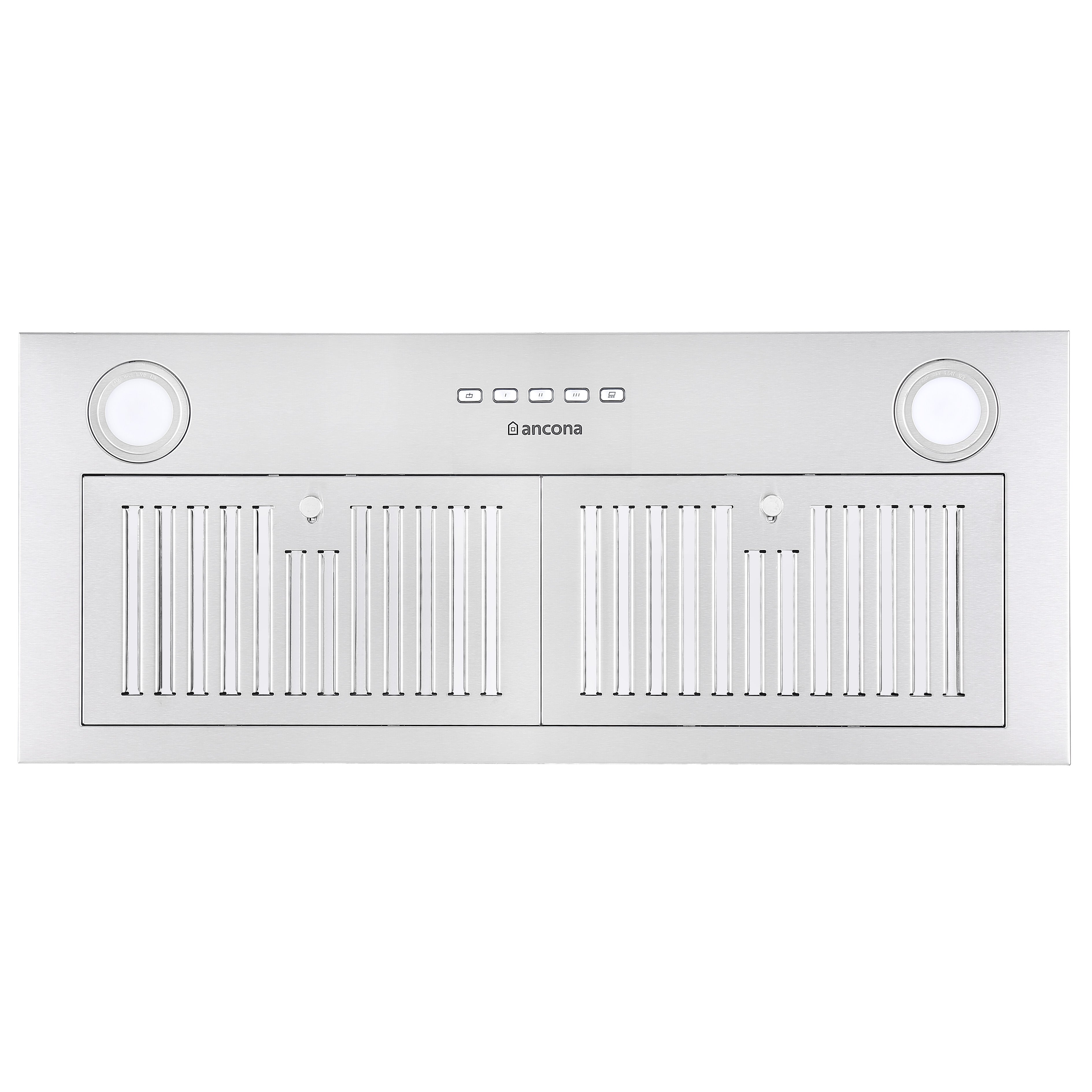 Ancona 28-inch 600CFM Stainless Steel Built-In Range Hood - Powerful Kitchen Ventilation for Smoke & Odor Removal - Perfect for Modern Home Cooking & Grilling