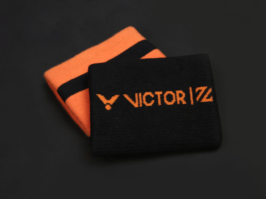 Victor SP LZJ305 Lee Zii Jia Badminton Wristband - Black/Orange Tiger Design for Enhanced Grip & Sweat Absorption - Perfect for Badminton, Tennis & Sports Training