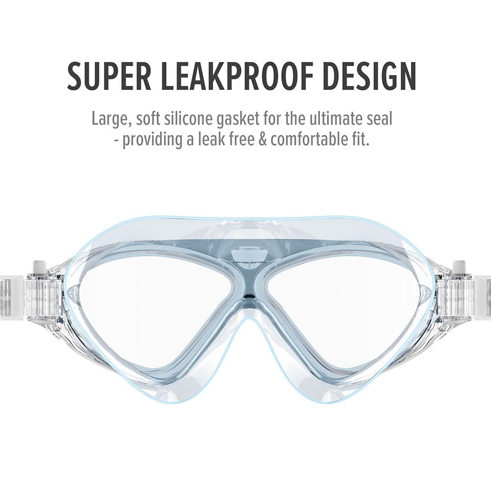 Professional Anti-Fog Clear Swimming Goggles with UV Protection - Comfortable & Durable for Pool, Beach, and Competitive Swimming