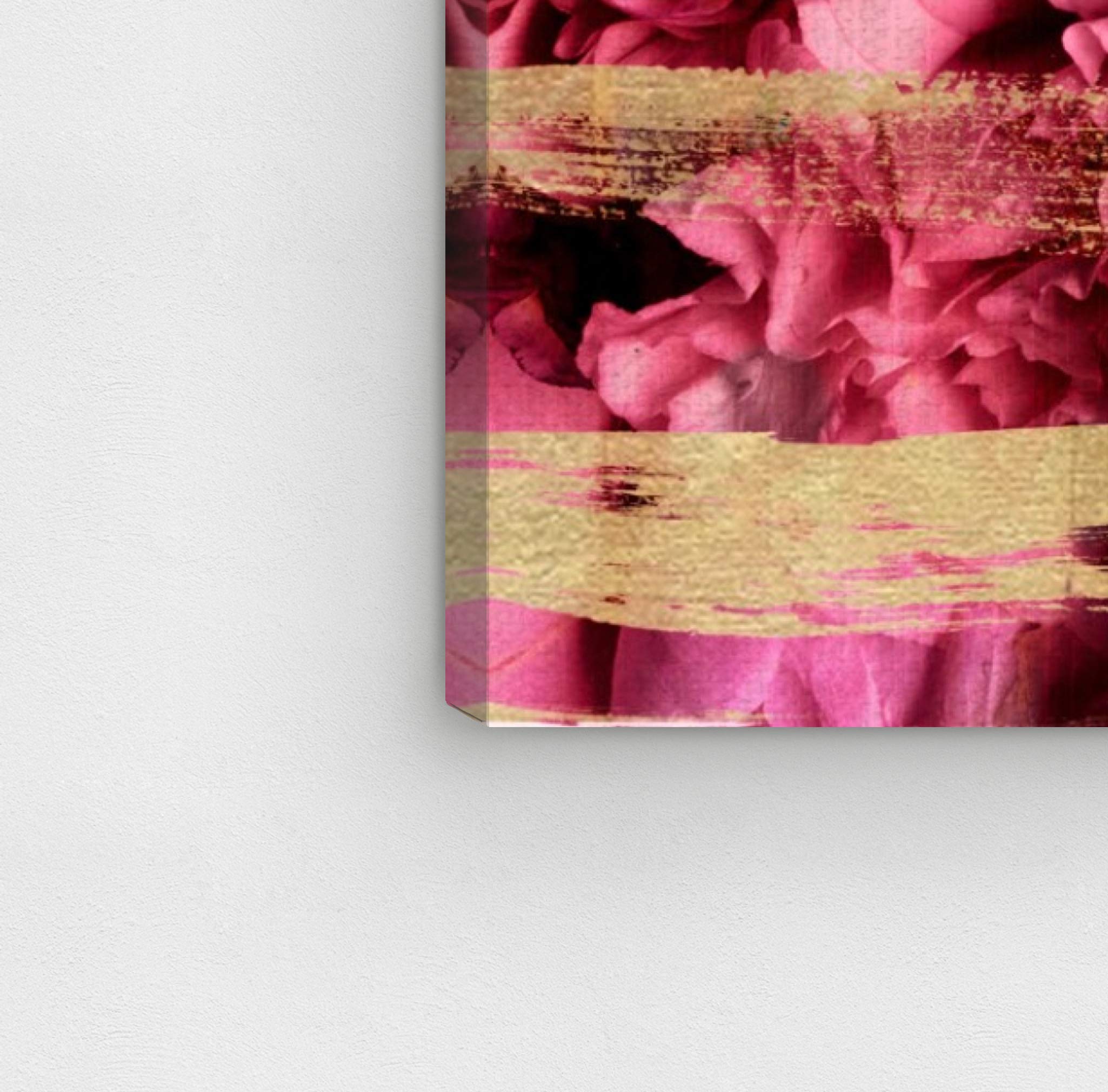 Abstract Wall Art Canvas Print 'Fields of Rose' - 16