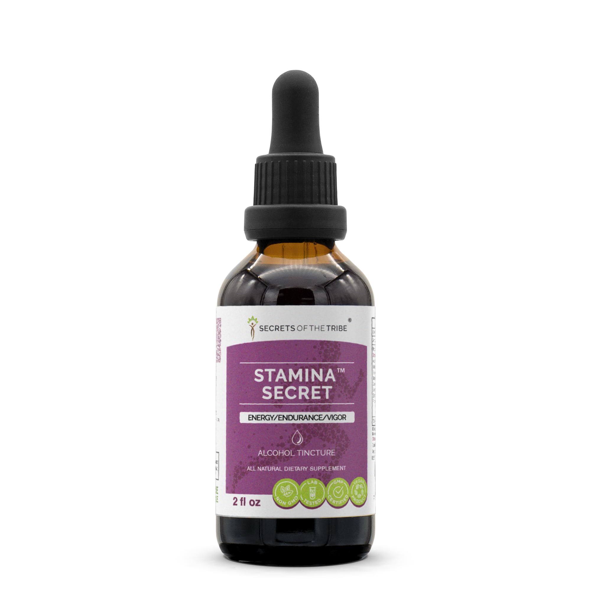 Premium Stamina Booster Alcohol Extract Tincture - Maca Root, Schisandra, Siberian Ginseng, Gotu Kola, Horny Goat Weed & Rhodiola for Energy, Endurance & Vitality (2 fl oz) - Natural Herbal Supplement for Workout Performance, Stress Relief & Sexual Wellness