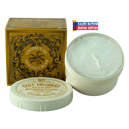 Geo F Trumper Coconut Oil Shaving Cream for Men - Ultra Moisturizing & Smooth Shave - Perfect for Sensitive Skin & Daily Grooming Routine