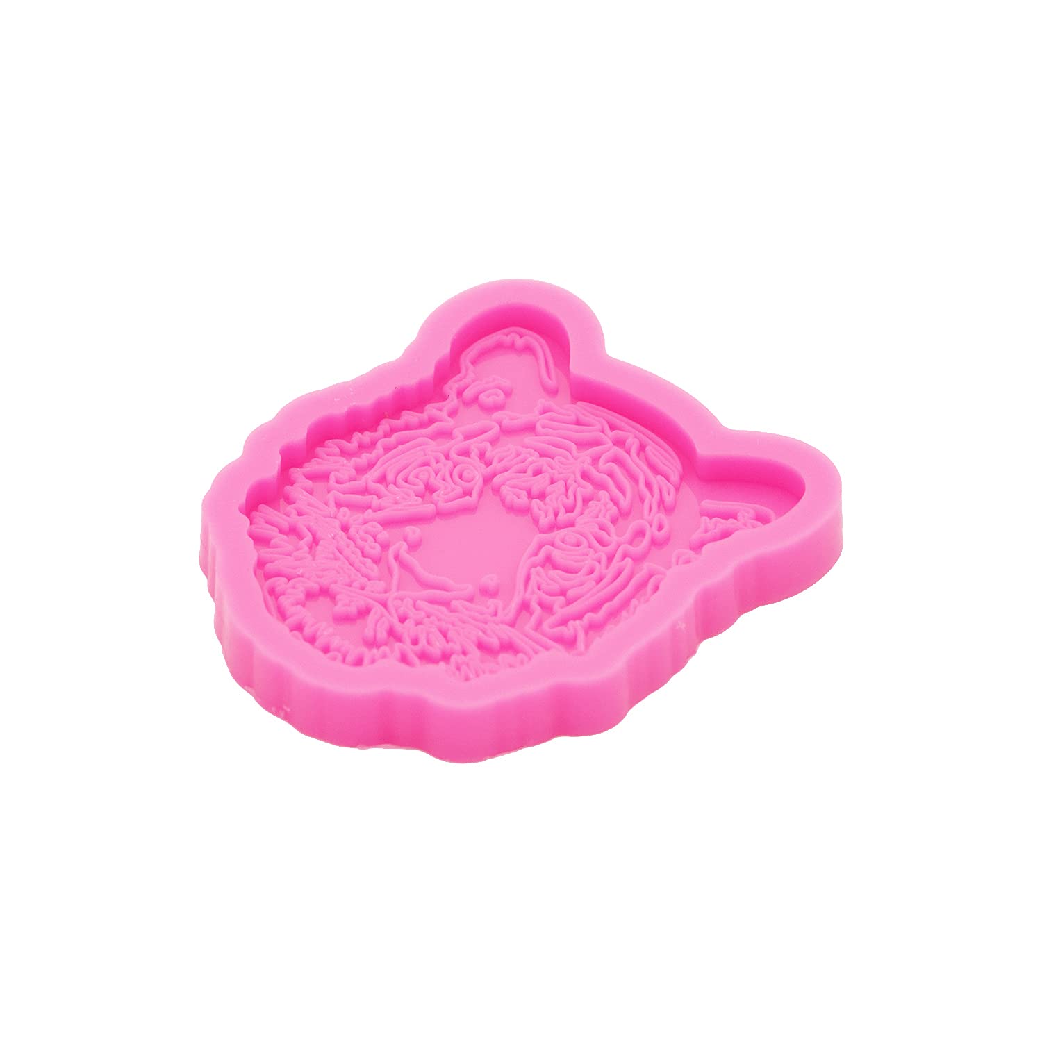 1.8 Inch Tiger Head Silicone Mold for Epoxy Resin Casting - DIY Keychain, Jewelry & Badge Reel Making - High Gloss Phone Socket Mold for Craft Projects - Perfect for Resin Art, DIY Gifts & Home Decor