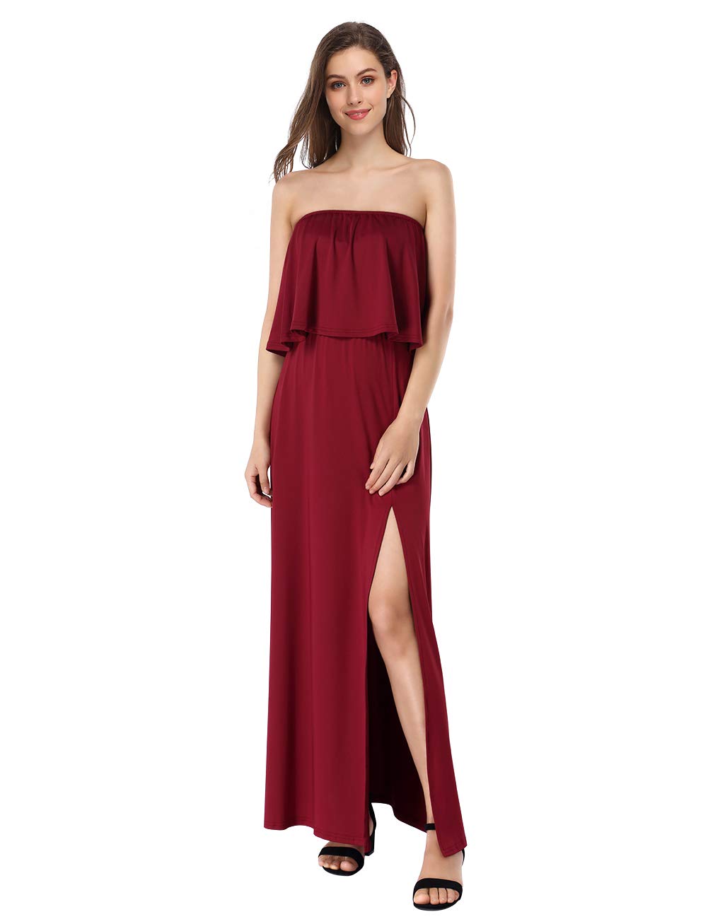 Leadingstar Women's Floral Print Casual Maxi Dress for Beach, Party & Summer Vacations - Lightweight Flowy Sundress for Outdoor Events, Date Night & Tropical Getaways