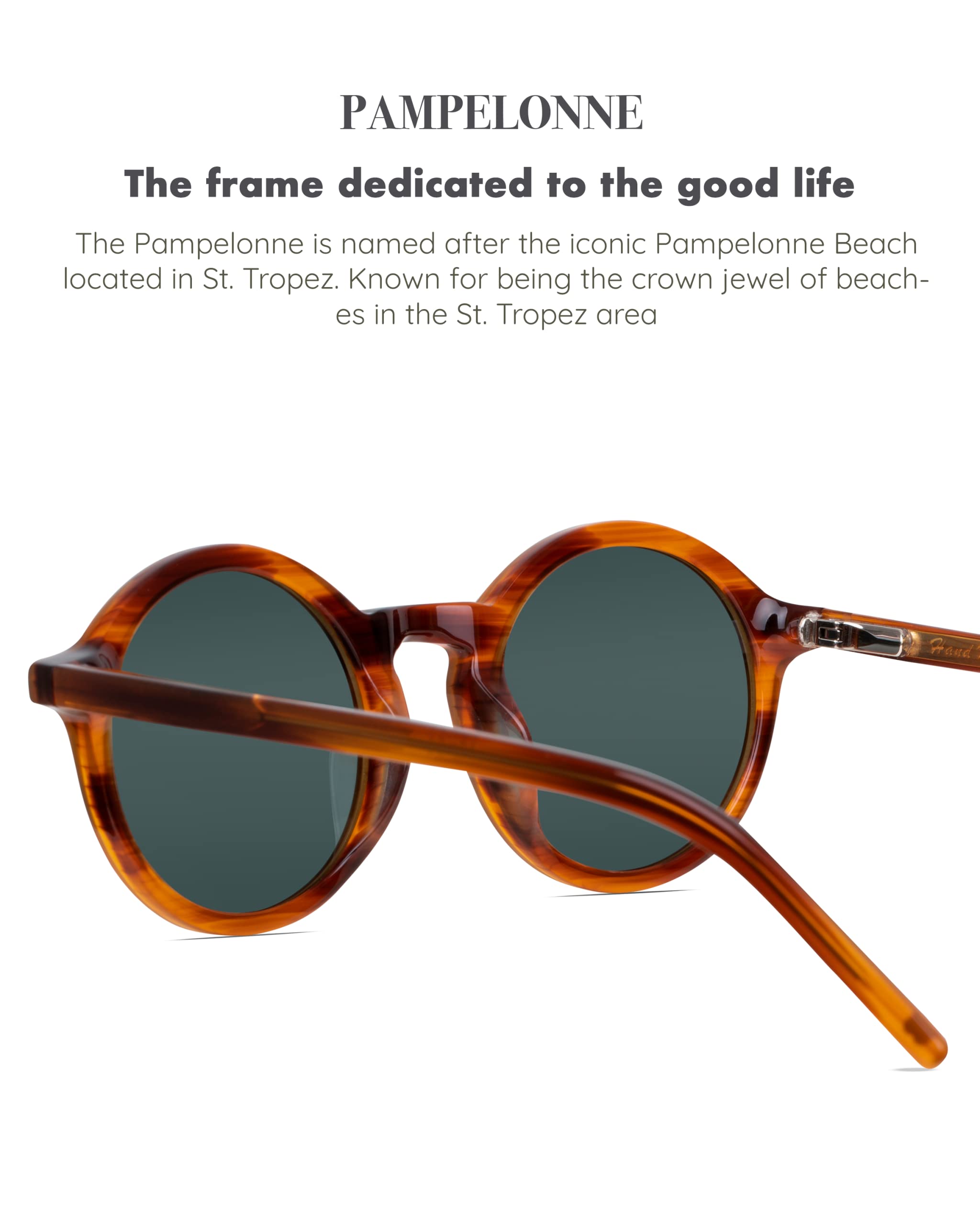Christopher Cloos Pampelonne Minimalist Polarized Sunglasses for Men & Women - UV Protection, Lightweight & Stylish for Driving, Beach, and Outdoor Activities