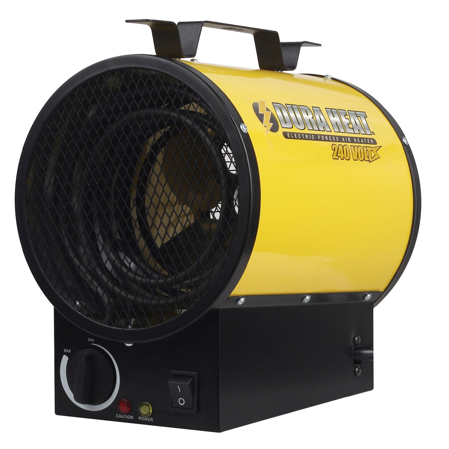 Dura Heat 240V Electric Forced Air Garage Heater with Overheat Protection - Medium Size, Yellow - Perfect for Workshop, Warehouse & Industrial Space Heating