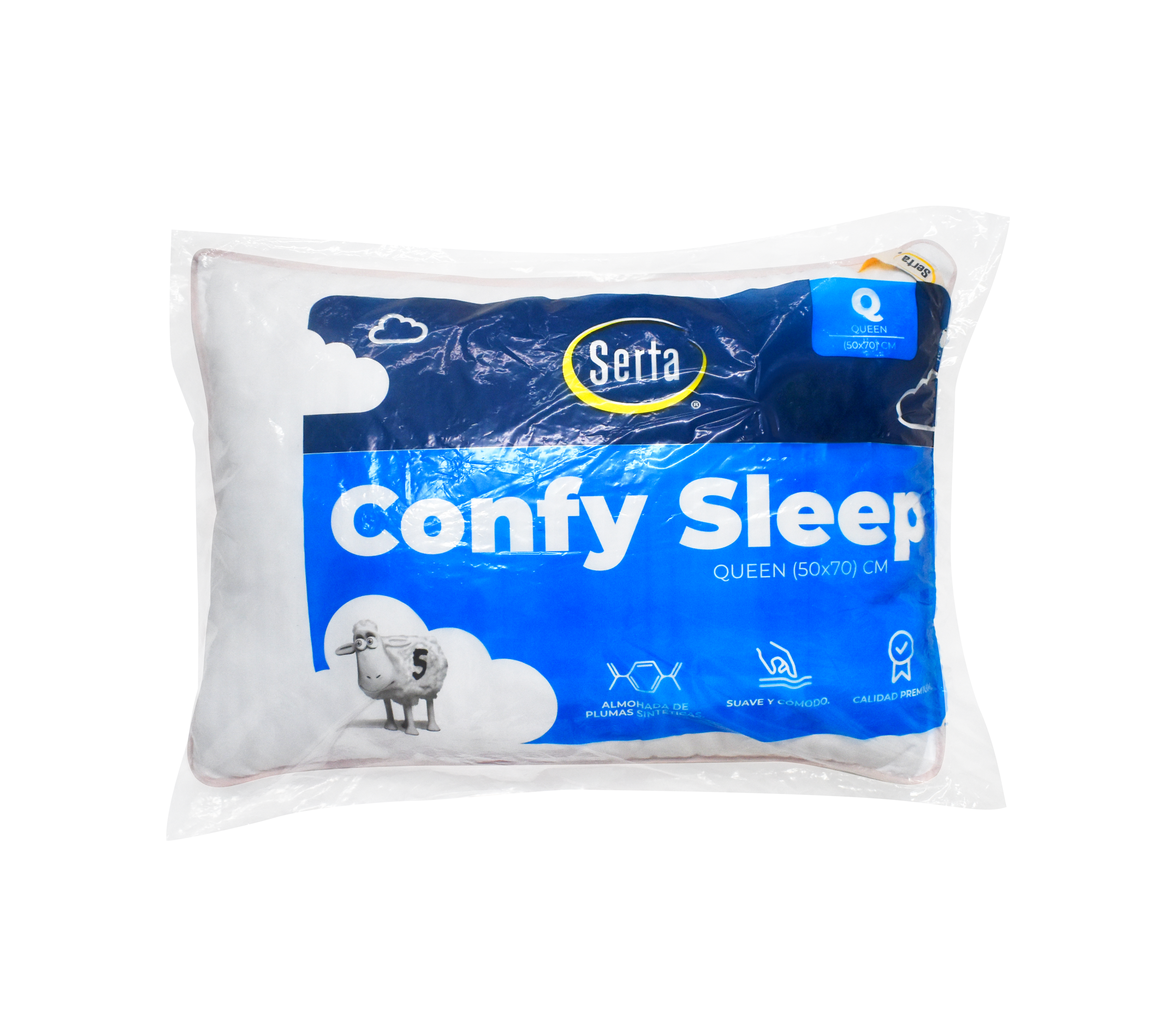Serta Comfort Sleep Pillow - Memory Foam Bed Pillow for Side, Back & Stomach Sleepers - Perfect for Home, Travel & Office Use
