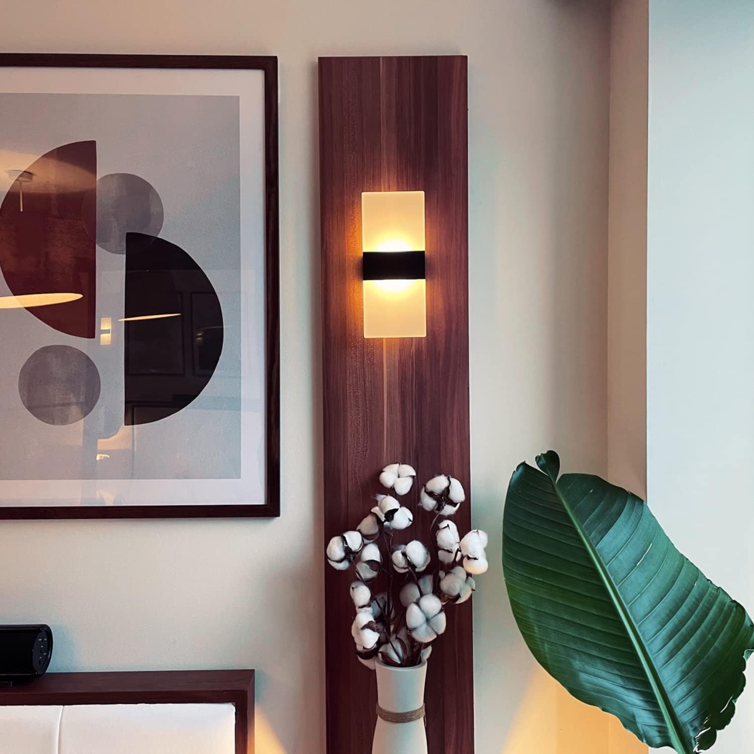 Rechargeable LED Wall Sconce Set of 2 - Battery Operated Touch Control Dimmable Wireless Wall Lights with Magnetic Mount, Modern Bedside Lamps for Bedroom, Living Room, Hallway & Home Decor | Perfect for Night Reading, Ambient Lighting and Space-Saving Wall Decor