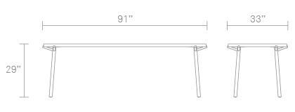 Blu Dot Branch Table - Modern Wooden Dining Table for Small Spaces | Perfect for Apartments, Breakfast Nooks & Cozy Dining Areas