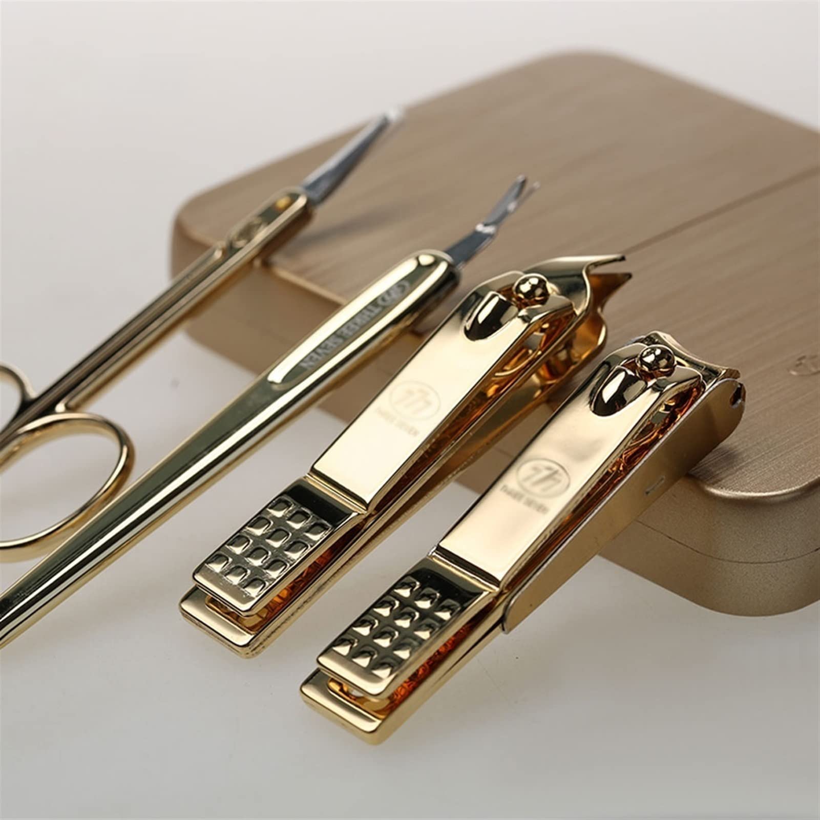 Premium Travel Mini Manicure & Pedicure Set - Carbon Steel Nail Clippers, Cuticle Tools with Portable Case (Gold/Silver) | Perfect for Home, Salon & On-The-Go Nail Care