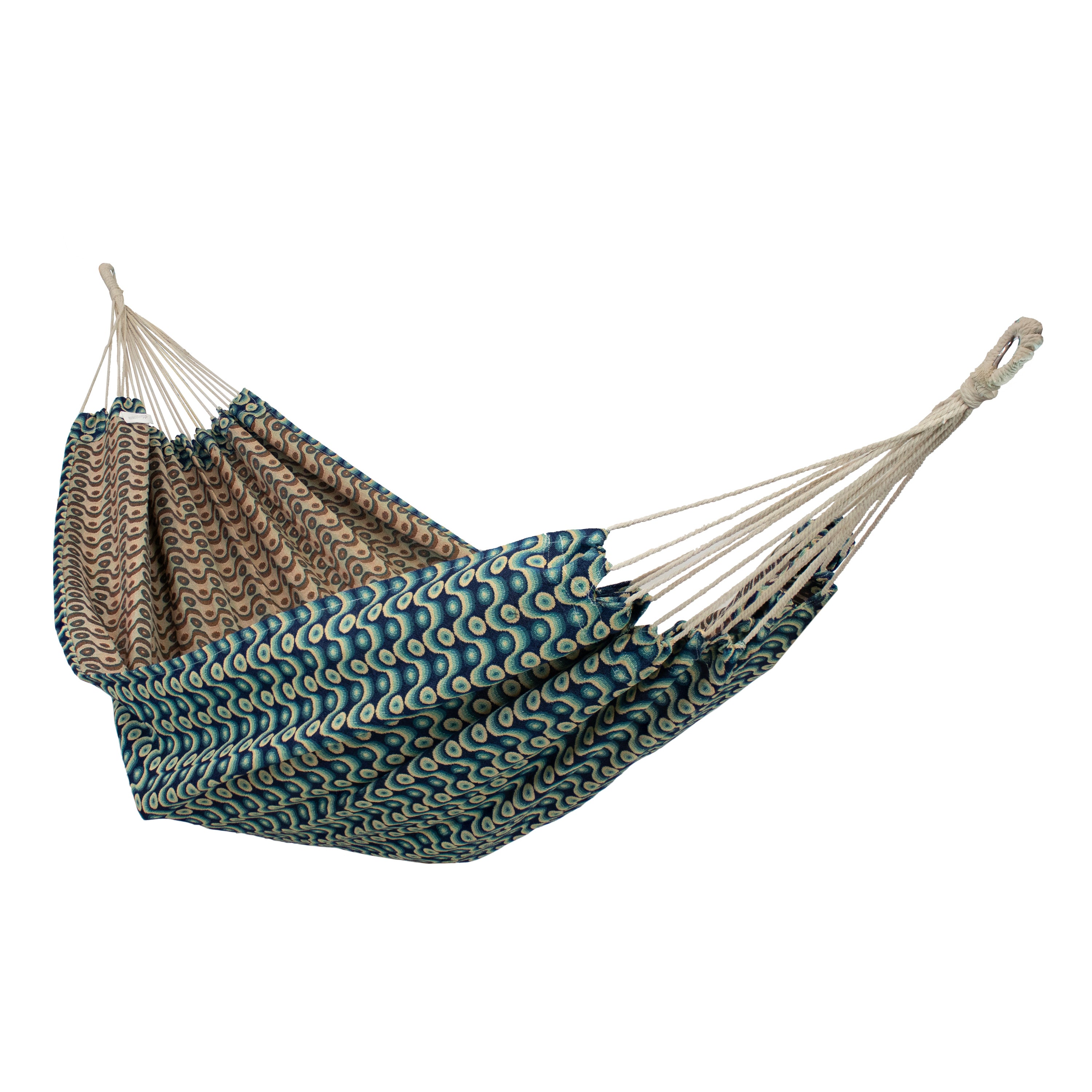 Premium Sunnydaze Jacquard Double Outdoor Hammock - Heavy Duty 450lb Capacity, Weather-Resistant Fabric for Backyard, Camping & Beach Relaxation