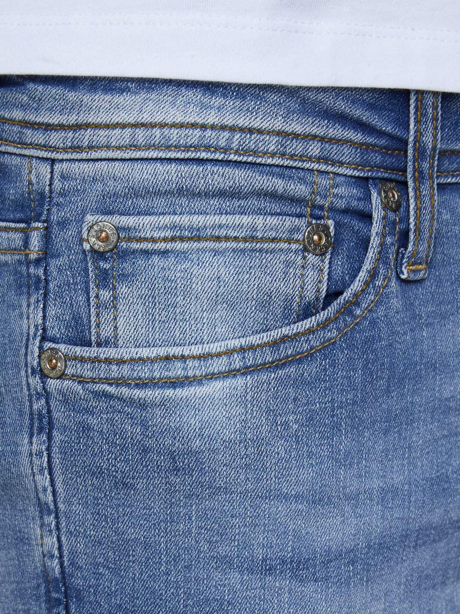 JACK & JONES Men's Slim Fit Stretch Denim Jeans for Casual Wear - Comfortable & Stylish for Everyday Outfits and Office Looks