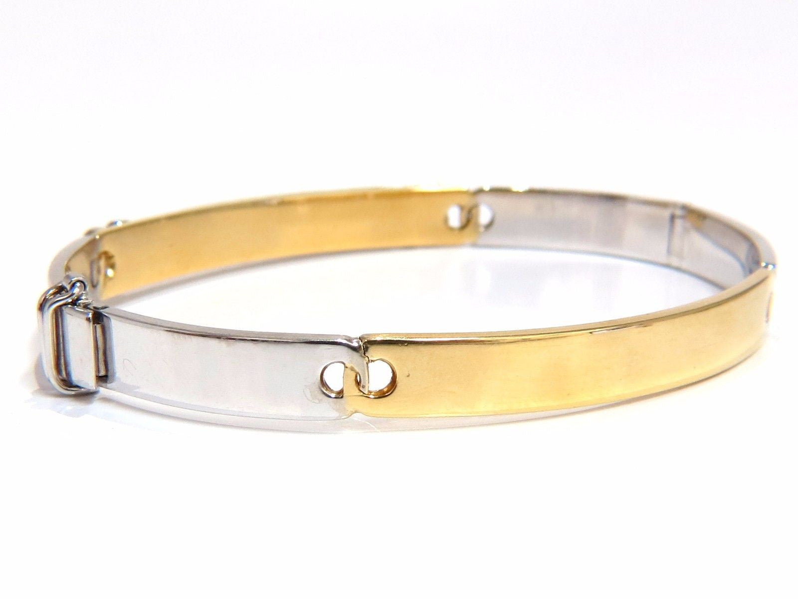 18Kt Two-Toned Designer Bangle Bracelet with 1.50ct Natural Diamonds | Luxury Jewelry for Women | Perfect for Weddings, Parties & Special Occasions