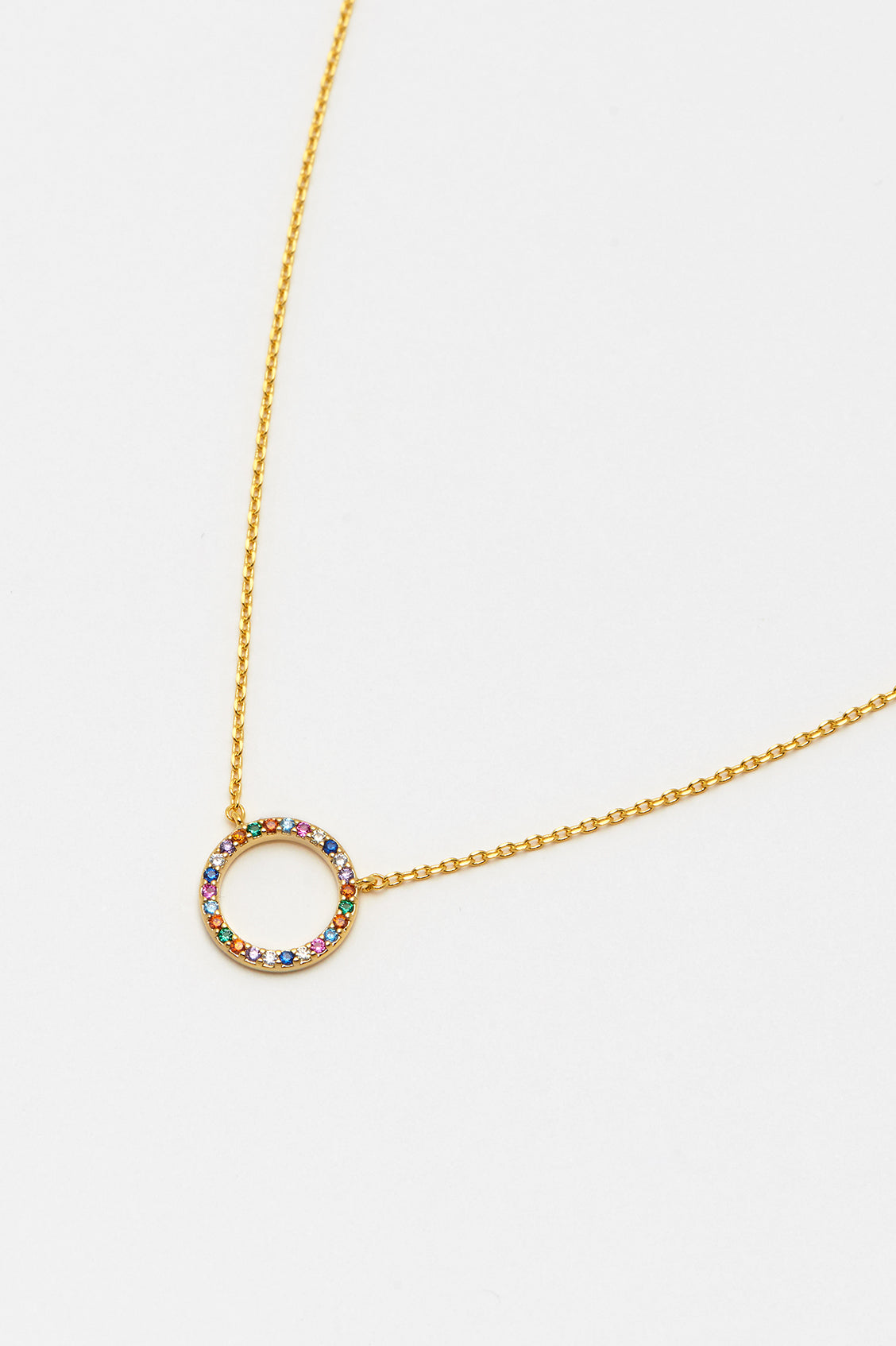 Rainbow Circle Necklace for Women - Elegant Stainless Steel Pendant Jewelry Gift for Birthday, Anniversary & Valentine's Day | Perfect for Everyday Wear & Special Occasions