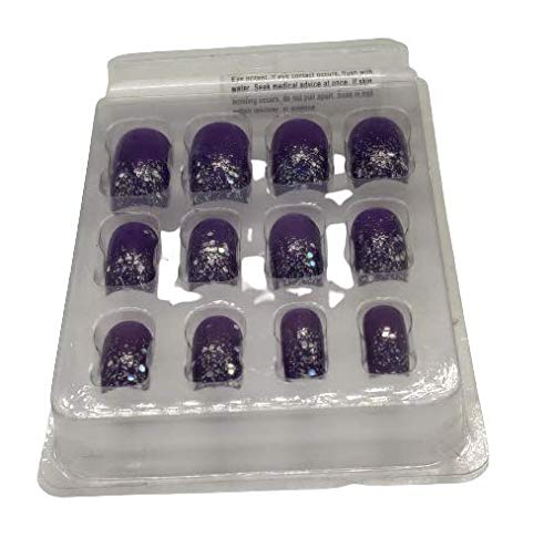 Kira Easy Application Ready-to-Wear Gel Nails - Purple Shine Fake Nails with Glue for Smooth Salon-Quality Finish | Perfect for Parties, Weddings & Special Occasions