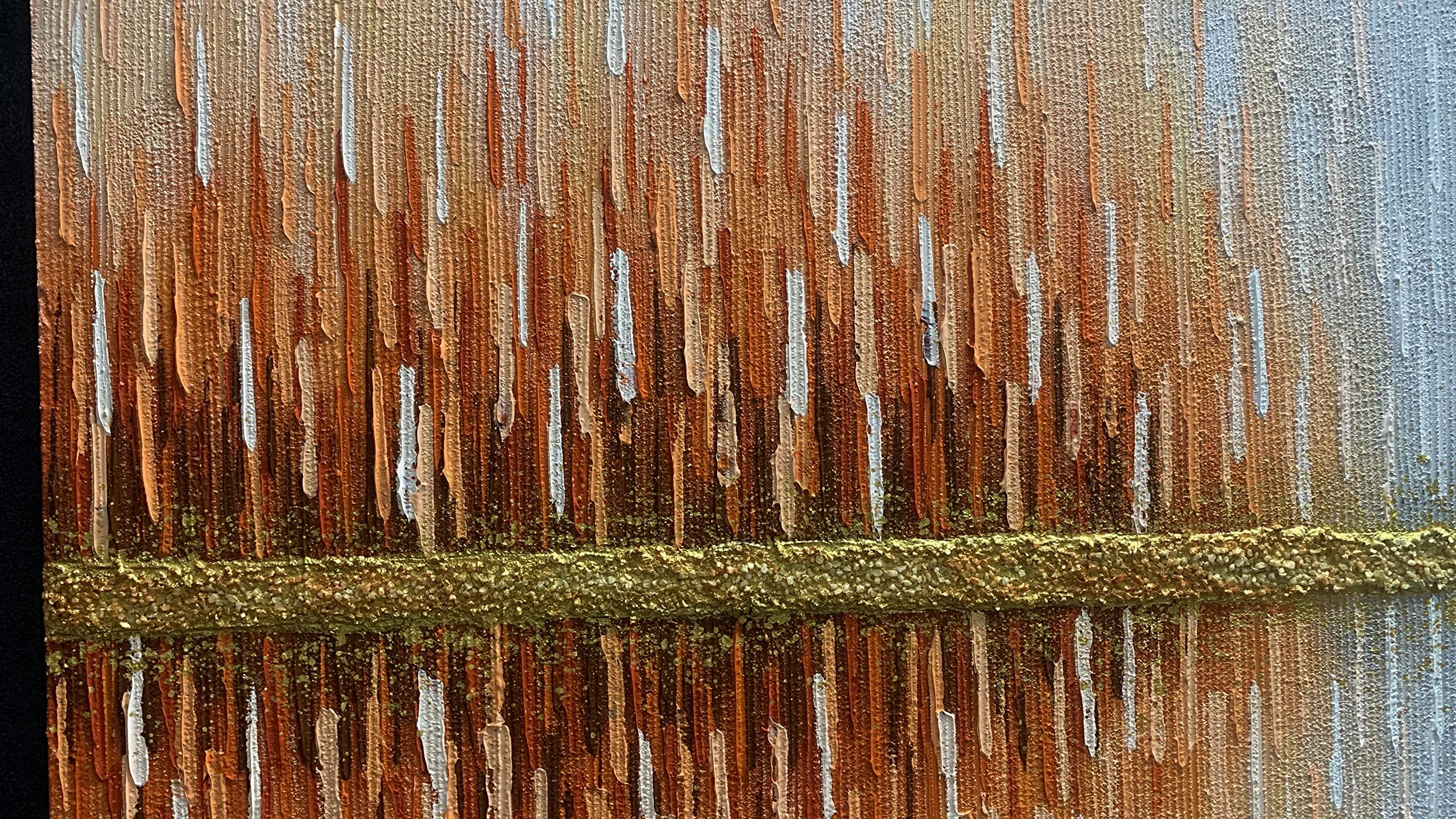 Yika Art Abstract Canvas Painting - Modern Thick Texture Oil Painting Imitation Wall Art, 24x48 Inch Ready to Hang for Living Room & Office Decor | Perfect for Modern Home, Office Spaces & Gift Giving