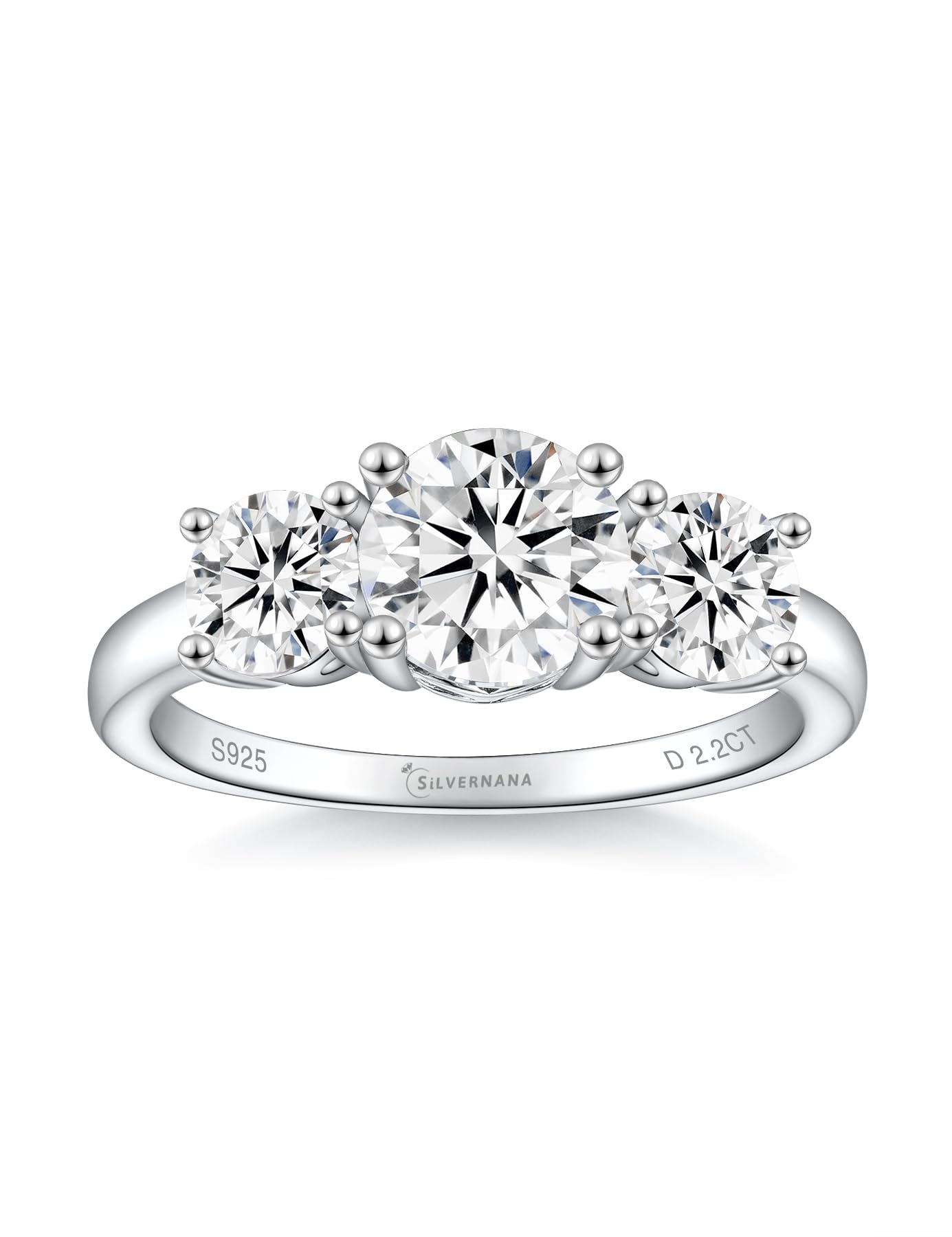 1.5ct Moissanite Engagement Ring for Women - Sterling Silver, D Color VVS1 Clarity - Wedding Promise Ring for Her - Perfect for Proposals, Anniversaries & Special Occasions