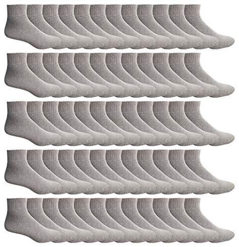 180 Pairs Gray Mens 10-13 (Shoe Size 7-12)