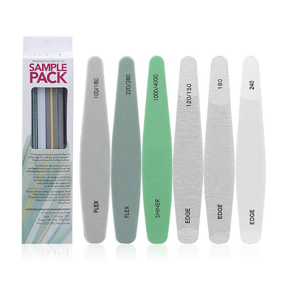 6Pcs Nail File & Buffer Set for Natural & Gel Nails - Professional Manicure Tools for Home & Salon Use - Multicolor Nail Care Kit for Smooth & Shiny Nails - Perfect for DIY Nail Art & Beauty Routine