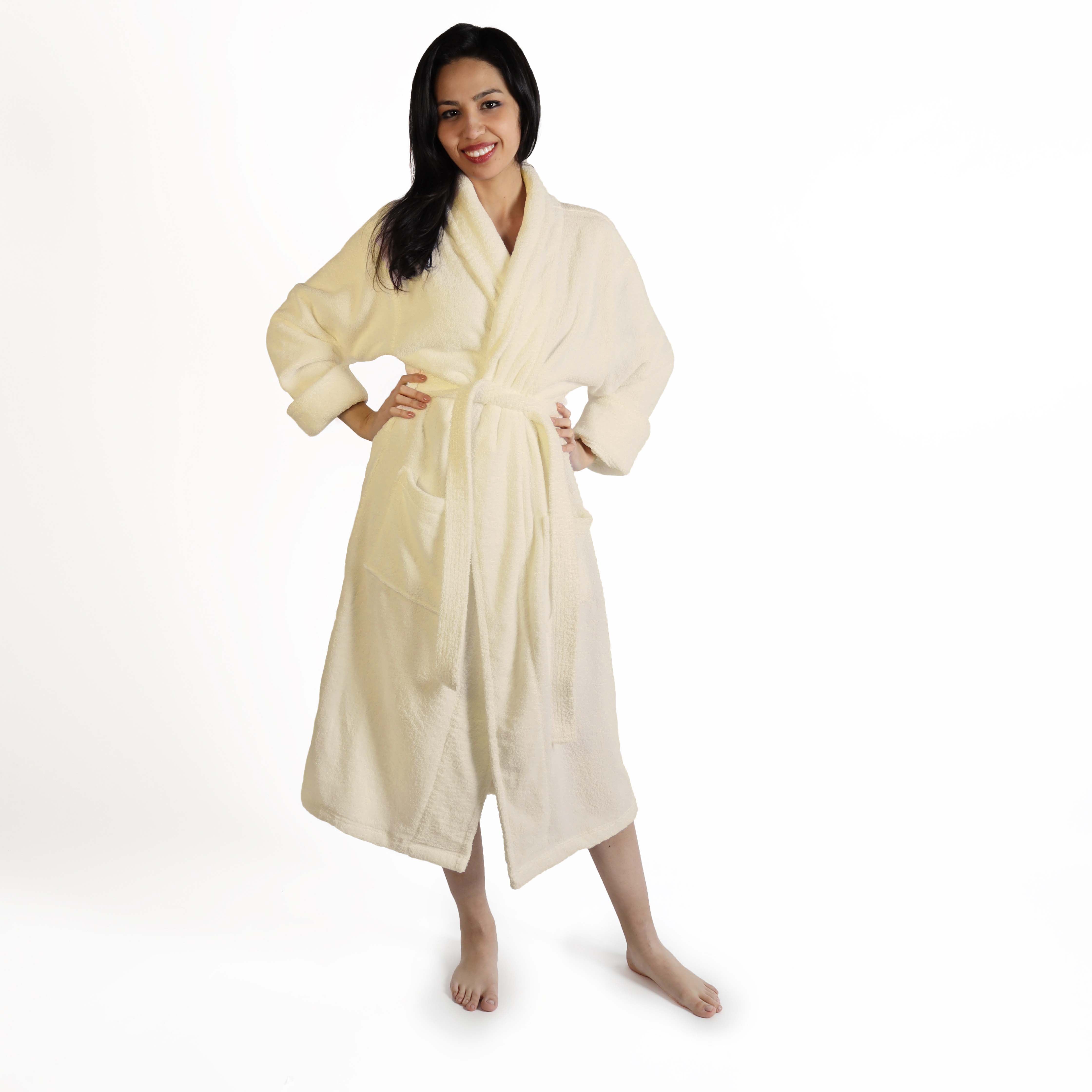 Premium Turkish Cotton Women's Bathrobe - Soft & Absorbent Classic Bath Robe with Adjustable Belt - Perfect for Spa, Lounging & Post-Shower Comfort