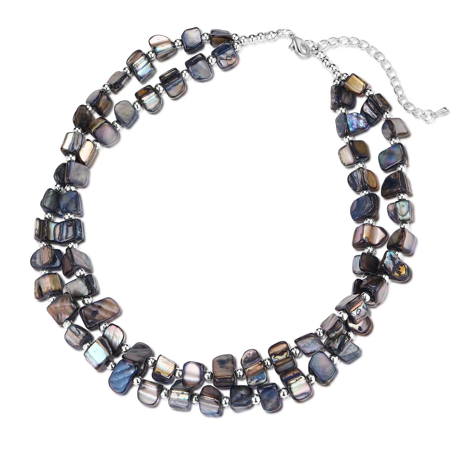 Boho Layered Shell Beaded Necklace - Handmade Colorful Beaded Choker for Women | Beach Vacation, Summer Festival & Boho Chic Outfit Jewelry Accessory