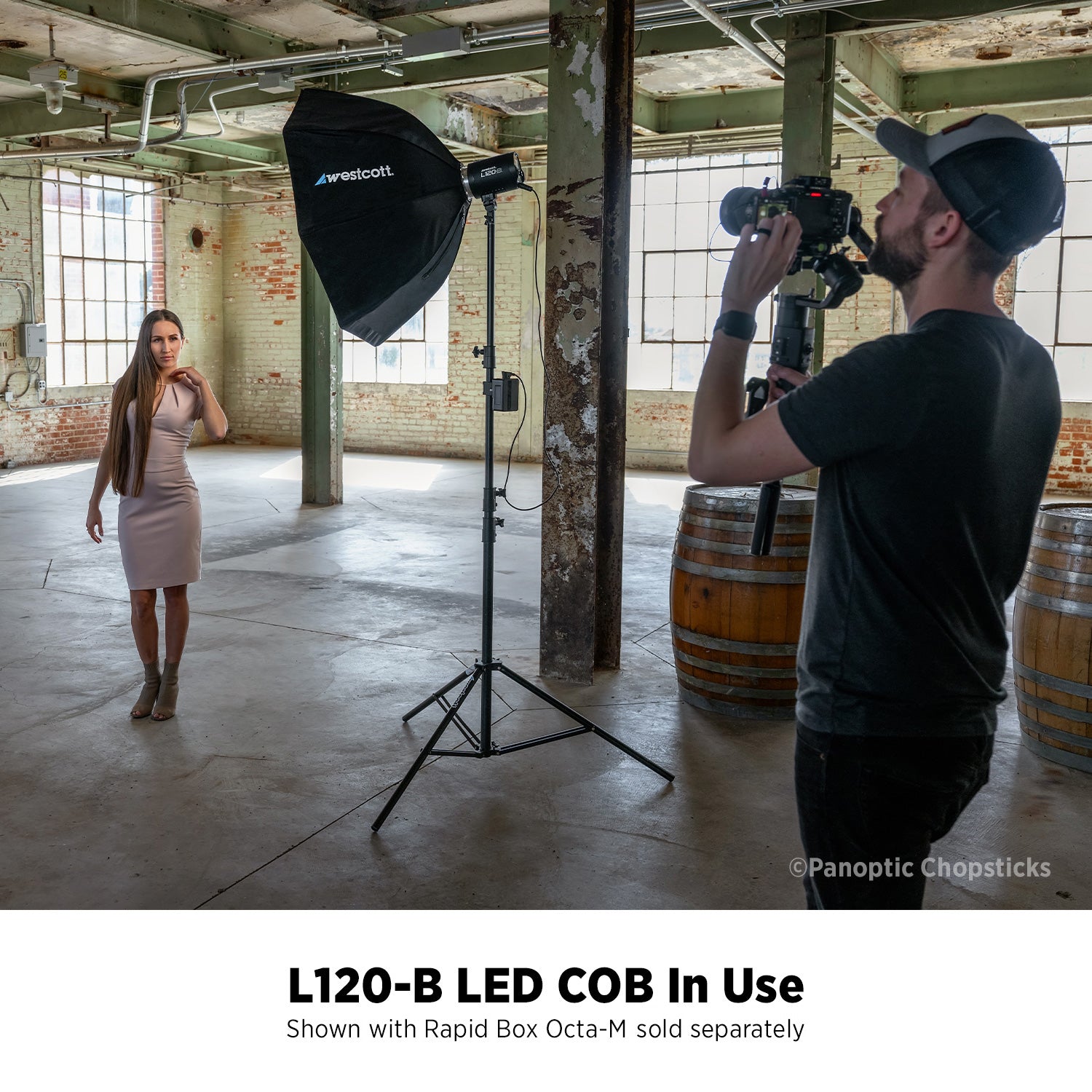 120W Bi-Color COB LED Video Light with Rechargeable Battery & USB Charger - Perfect for YouTube, Photography, Live Streaming, and Studio Lighting