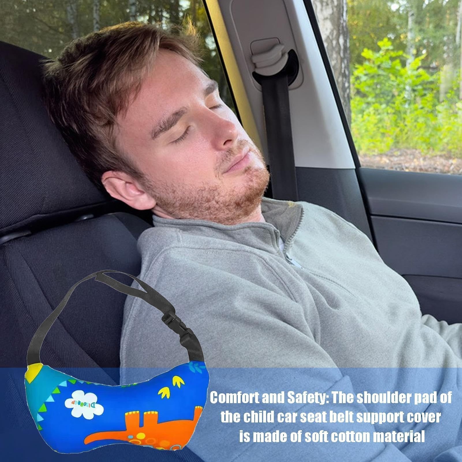 **Adjustable Car Headrest Pillow - Neck Support & Comfort for Long Drives | Memory Foam Travel Pillow for Cars, Trucks & Road Trips | Perfect for Commuting, Travel & Napping**