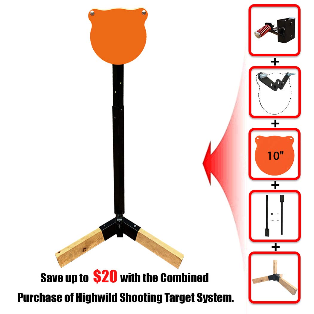 Highwild Adjustable Target Stand System with AR500 Steel - Durable Shooting Range Accessories for Outdoor Training & Hunting Practice