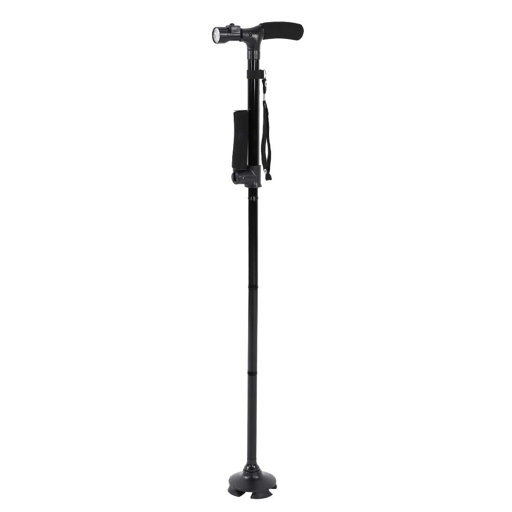 Compact Telescopic Walking Cane - Adjustable Anti-Slip Cane for Seniors & Elderly - Lightweight Folding Hiking Stick for Outdoor Activities, Travel & Daily Support