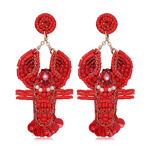 red lobster earrings A