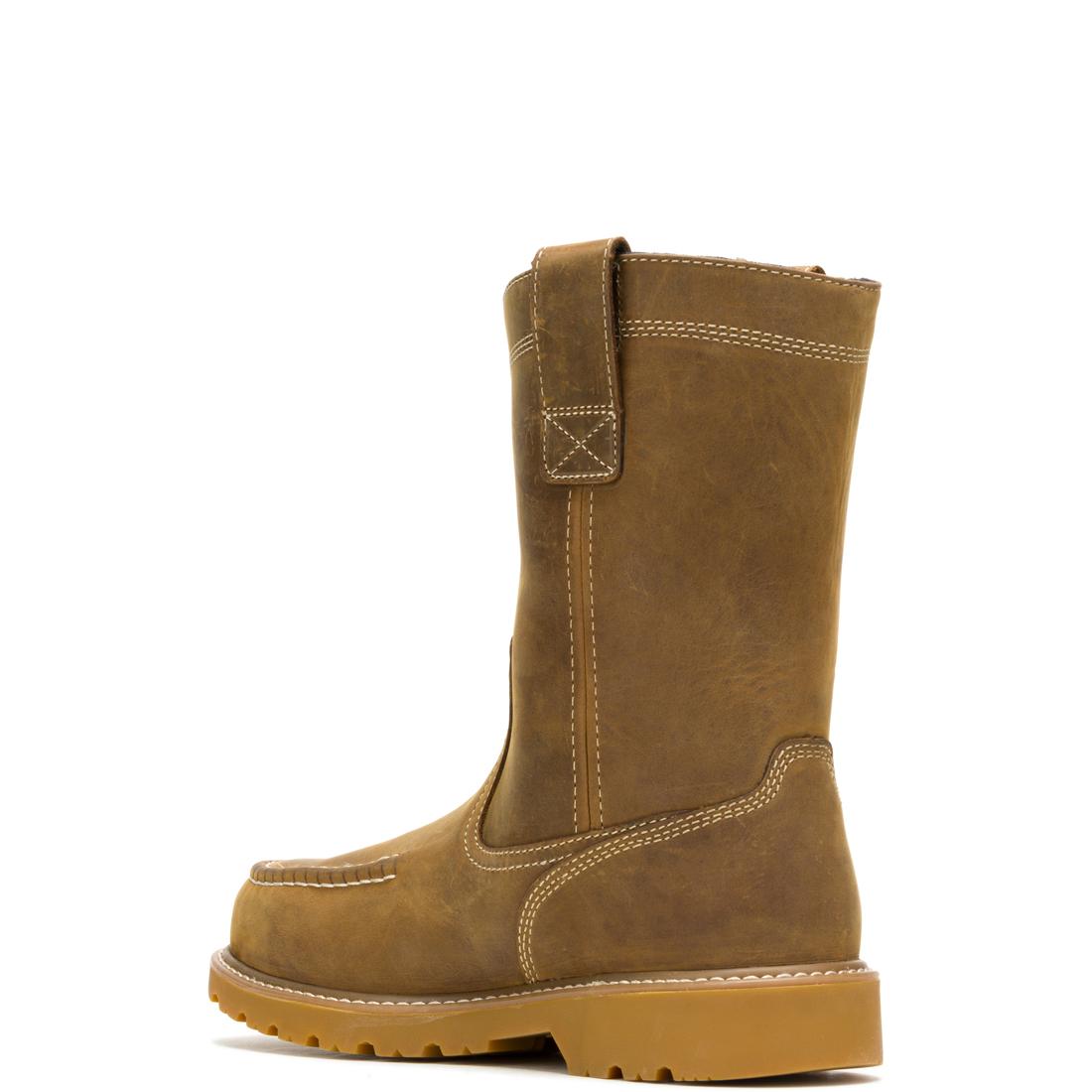 Waterproof Moc Toe Work Boots for Men - Slip Resistant Pull On Boots for Construction, Outdoor & Heavy Duty Work
