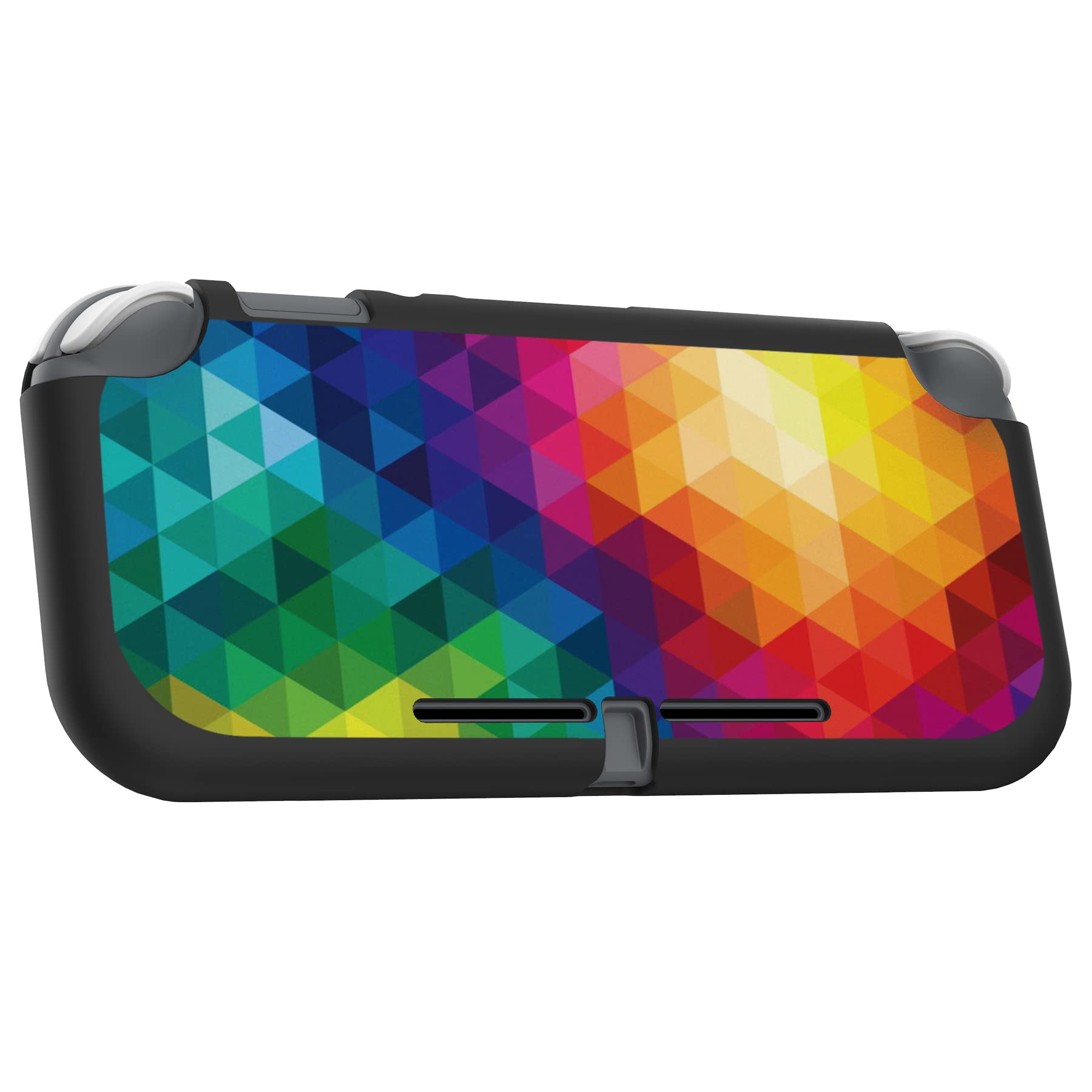 PlayVital Colorful Triangle Custom Protective Case for Nintendo Switch Lite - Soft TPU Slim Cover with Shock Absorption | Perfect for Gaming, Travel & Everyday Protection
