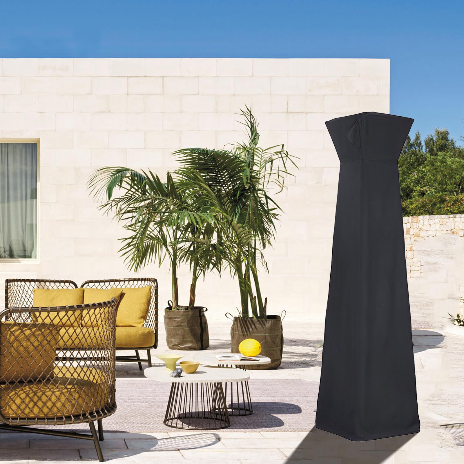 Waterproof Square Patio Heater Cover with Zipper - 87