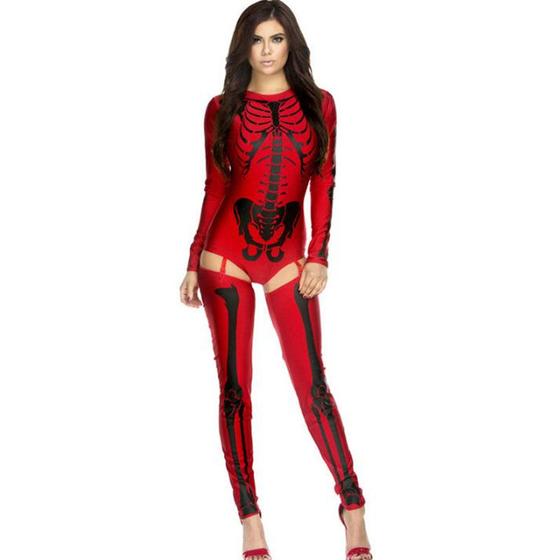 Halloween Cosplay Costume - Skull Zombie Uniform for Adults | Scary Horror Party Outfit for Halloween Night & Cosplay Events