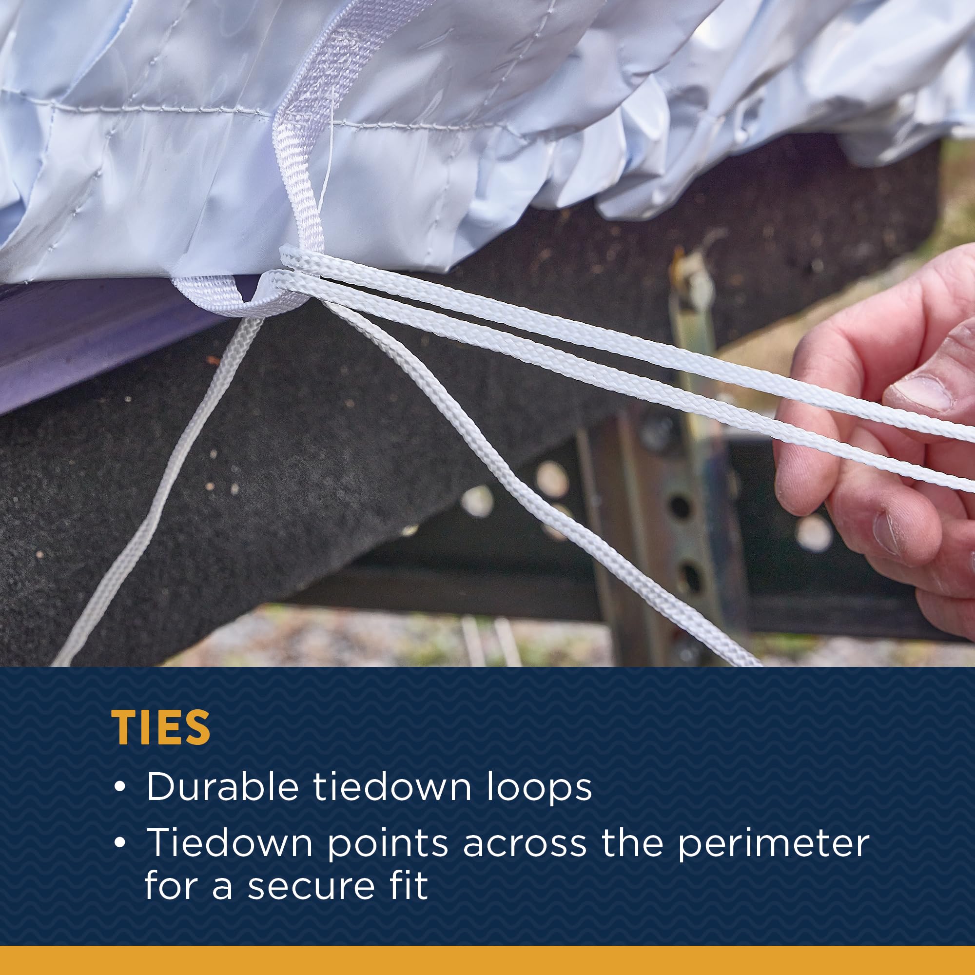 Transhield Universal Marine Boat Cover - Waterproof Heavy Duty Boat Cover with Straps & Vents - Perfect for Yachts, Sailboats, and Powerboats Protection