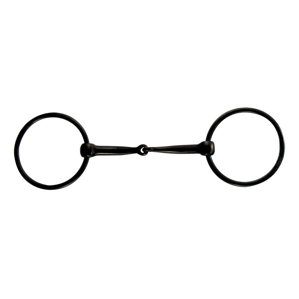 Premium Coronet Black Sweet Iron Loose Ring Snaffle Bit for Horses - Gentle Training & Dressage Riding Equipment for English & Western Equestrian Sports