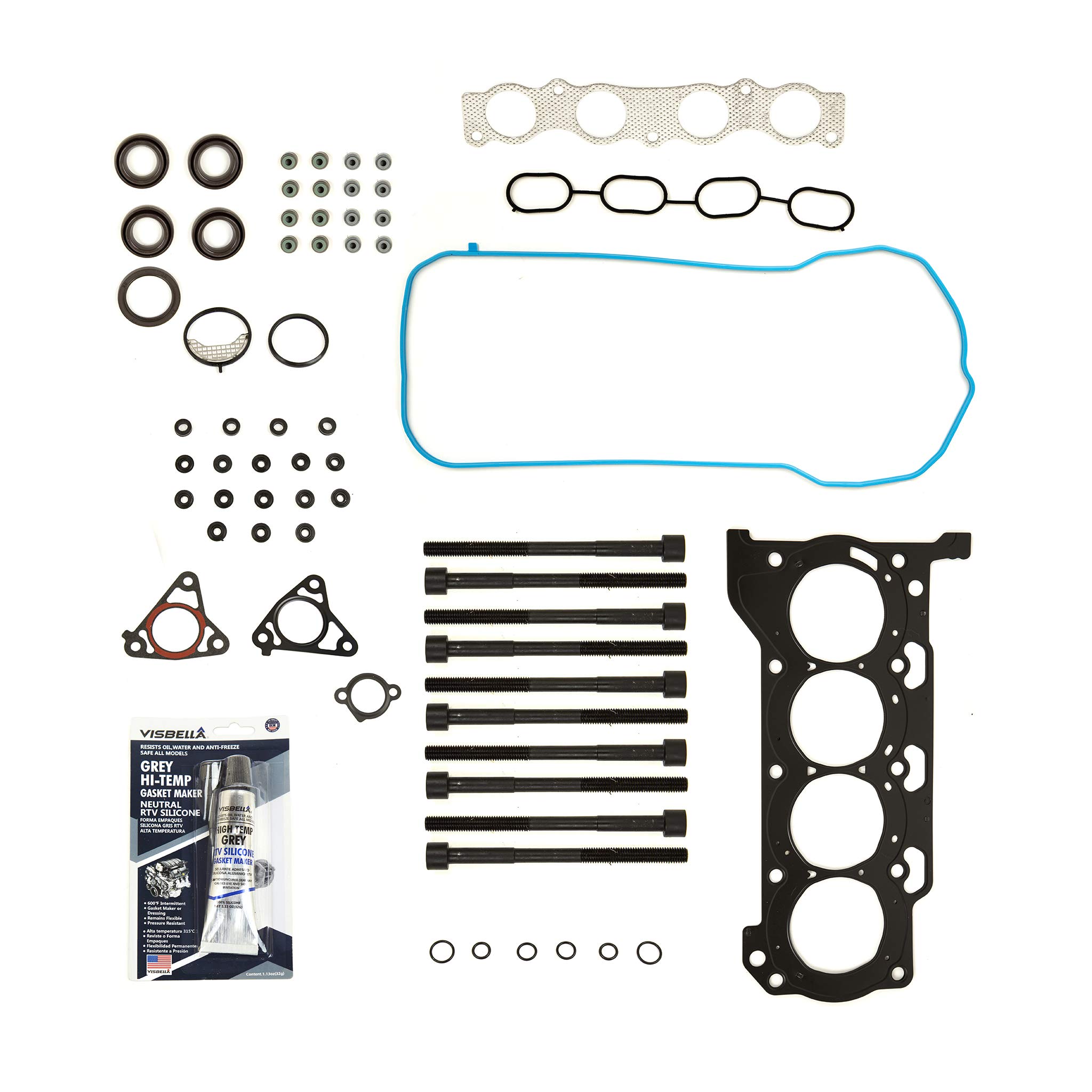 MA-9761241413 Head Gasket Bolts Set Compatible With 2008-2016 Pontiac Vibe, Scion xD, Toyota Corolla 1.8L 2ZR-FE Engine - Perfect for Engine Repair & Maintenance